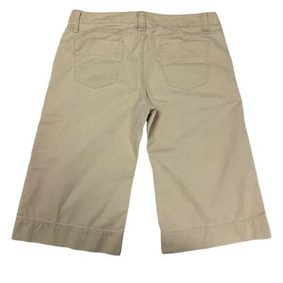 Gap Pants Low Rise Cotton Tan Khaki Capri Women's 12 Casual‎ Crop Pants Wide Leg - Picture 9 of 9